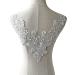 V-Neck Lace Applique Corded Embroidery Floral Applique Trims Collar Patch for Wedding Dress Gown Costumes