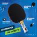 JOOLA Omega Strata Table Tennis Racket - Tournament Level Ping Pong Paddle with Flared Handle and Vizon Rubber - Light Blue - Buy Online on SooperMarket.com
