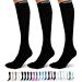 SB SOX 3-Pair Compression Socks (15-20mmHg) for Men & Women  Best Socks for All Day Wear! Large-X-Large 01  Solid Black