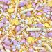 Easter sprinkles for cakes cupcake edible toppers yellow lemon pink white orange sprinkle mix blend bunny rabbit chick bunnies pearls party decoration baking biscuits topper chocolate balls CUTE CHICK