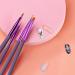Glow 20-Part Nail Art Brush & Dotting Tool Set - Ideal for Beginners & Professionals - Affordable Wooden Handle Brushes in Purple - Buy Online on SooperMarket.com