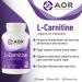 AOR - L-Carnitine 500mg 120 Capsules Pure L-Carnitine Tartrate Supports Energy Metabolism Muscle Recovery & Athletic Performance Promotes Fitness Goals L-Carnitine Capsules for Active Lifestyle - Buy Online on SooperMarket.com
