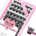 Cluster Lashes 72 Pcs Lash Clusters DIY Eyelash Extension Individual Lashes Into You-02 D-8-16 mix Thin Band Easy to Apply at home Lashes 8-16 mix Into You-02