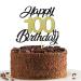 Sumerk 100 cake attachments for the 100th birthday cake attachments birthday party decoration accessories gold and black 1 pack of cake lid for his 100th birthday