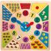 small foot 1828 colorful wooden learning clock with colorful countable elements for quick learning from 3 years