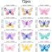 Rsstarxi 72 Pack Edible Butterfly Cupcake Toppers 3D Colorful Butterfly Cupcake Picks Realistic Butterfly Dessert Cake Decorations for Baby Shower Wedding Birthday Party Decorations Design 3 - Buy Online on SooperMarket.com