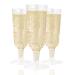 JOLLY CHEF 100 Pack Plastic Champagne Flutes Disposable 5 Oz Clear Plastic Champagne Glasses Perfect for Wedding Thanksgiving Day Christmas