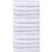 Set of 12 White Quick Dry 100% Cotton Washcloths - Soft & Absorbent - Buy Online on SooperMarket.com