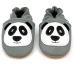 Dotty Fish Soft Leather Baby Shoes for Boys | Non Slip Toddler Shoes | Animal Designs | 0-6 Months - 4-5 Years | Grey and White Panda - Buy Online on SooperMarket.com