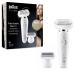 Braun Silk- pil 9 Flex Epilierer Women / Hair Remunner 5 attachments bag with a flexible head for simpler hair removal 9-006 white / gold 9006