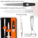 Three Swords Germany Manicure Set 'Genova' | 6-Pcs Nail Kit in Orange Artificial Leather Case | Includes Scissors Clippers Glass Nail Files & Tweezers - Buy Online on SooperMarket.com