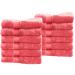 Cotton & Calm Exquisitely Fluffy 100% Cotton Wash Cloths Set - Luxurious 12 Pack Coral Washcloths - 13x13 inches Face Towel - Super Soft Thick & Absorbent for Face Hand Gym & Spa