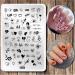 Nail Stamping Plates Heart Letter Nail Stamping Kit 2 Pcs Lips Graffiti Animals Patterns Design Nail Stamp Plate 14.5 * 9.5cm Stainless Steel Nail Art Templates DIY Nail Tools Nail Stamping D33-D34 - Buy Online on SooperMarket.com