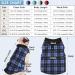 Winter Fabric Dog Sweater with Leash Ring - Plaid S | Warm Fleece Vest Pullover Jacket for Small Dogs and Cats - Buy Online on SooperMarket.com