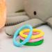 Bonbino Teether Rings - 4 Pack Silicone Sensory Teething Rings for Soothing Baby Gum Pain - Multicolor Unisex - Buy Online on SooperMarket.com