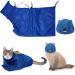 Weewooday 2 Pieces Cat Grooming Washer Mesh Bag Cat Muzzles Breathable Mesh Muzzles Adjustable Kitten Scratch-Resistant Cat Restraint Bag Fixed Bag Cat Bath Bag for Cat Bathing Nail Trimming Feeding Blue