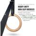 Grey Fox Premium Numbered 1.1 Wooden Gymnastic Rings with Adjustable Straps - Olympic Size, Chalk, Non-Slip Buckle | Full Body Suspension for Bodyweight Calisthenics - Home Gym Equipment for Fitness Enthusiasts - Buy Online on SooperMarket.com