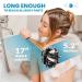 Bamboo Charcoal Infused Loofah Back Scrubber Set for Men & Women | Exfoliating Shower Sponge | Includes 1 Stick Loofah, 1 Luffa Pouf, and Hanging Hook - Black - Buy Online on SooperMarket.com