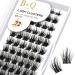 Cluster Lashes 14mm 72 Clusters B&Q Lash Clusters D Curl Individual Cluster Lashes Natural Eyelash Clusters DIY Lash Extensions Soft Fluffy Cluster Eyelash Extensions (B20 D-14mm) D-14 mm B 20