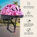 Asslen Kids Bike Helmet Set | Adjustable Toddler Helmet with Knee Elbow Pads | Sports Protective Gear for Boys Girls Ages 3-8 | Pink Star Design - Buy Online on SooperMarket.com