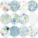 Whaline 24Pcs Blue Floral Pattern Paper 30x30cm - Double-Sided Watercolor Flower Scrapbook Paper for DIY Crafts and Photo Albums - Buy Online on SooperMarket.com