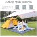 Tent Footprint Camping Tarp Waterproof - Ultralight Ground Mat for Picnic, Hiking - Grey 180x210cm - Buy Online on SooperMarket.com