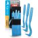 Bluepet 3 Set tick hooks for dogs cats horse & humans - tick tongs with a bag of tick lever as a proven tick remover I Alternative to tick tweezers zecke -mooring & tick remedies 3x set blue with bag