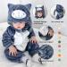Doladola Unisex Baby Onesie: Animal Cartoon Cat Toddler Hooded Romper (3-6 Months, Black Cat) - Buy Online on SooperMarket.com