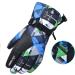 Winter Ski Gloves RunRRIn | Waterproof & Breathable Snow Gloves for Men, Women, and Kids | Black-Blue | Size L (Fits Boys 11-15 years old) - Buy Online on SooperMarket.com