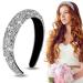 Sibba Rhinestone Padded Hairband - Crystal Beaded Wide Band Headpiece for Women - Buy Online on SooperMarket.com