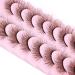 Geeneiya Brown 5D Volume Strip False Eyelashes - Natural Wispy Mink Lashes for Cat Eye Look - Fluffy 15mm Pack - Best Fake Lashes - Buy Online on SooperMarket.com