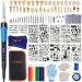 112PCS Calegency Wood Burning Kit-Wood Burning Tool Set with Digital LCD Display Pyrography Pen Adjustable Temperature and Embossing/Carving/Soldering/Engraving Tips for Wooden Crafts Blue