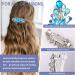 WLLHYF Flower Hair Clip - Vintage Rhinestone Barrette for Women & Girls (Sky Blue) - Buy Online on SooperMarket.com