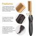 Ceramic Electric Hot Comb Hair Straightener - 3-in-1 Curling Iron for Natural Black Hair, Beard, Wigs - Holiday Gift - Gold - Buy Online on SooperMarket.com