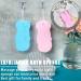 4Pcs Ultra Soft Bath Body Shower Sponge Set | Exfoliating Dead Skin Remover with Sticky Hooks | Ideal for Pregnant Women, Adults, Children | Pink Blue Gray White - Buy Online on SooperMarket.com