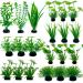 Omjmyy aquarium plants Artificial 21 pieces aquarium plants decoration artificial aquarium plant aquarium plastic plants Artificial aquatic plants for fish tank decoration