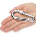 Buy Com-Four 12x Heavy-Duty Screw Carabiner Hooks - 260 kg Load Capacity - Ideal for High Stress - Set of 12 (90 x 9 mm) - International Shipping Available - Buy Online on SooperMarket.com