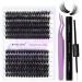 WENDY Lash Extension Kit Lash Clusters Kit D Curl 60D+80D Cluster Lashes 3D Effect Eyelash Clusters Individual Lashes with Lash Bond and Seal Lash Applicator(3D Effect-60D+80D D Kit 12-16mm)