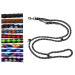 Dog linen large dogs up to 80 kg double linen jumbo 2.40m / 2.80m / 3.50m / 5m adjustable exercise line / guide very stable (3.50m 4-speed adjustable Dallas (black silver)) 3.50m 4-fold dallas (black-Silver)