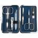 Three swords - germany 6 pcs.Manicureset 'Genova' |Nail care set in textileui jeans blue |Contents: nail scissors skin scissors nail clippers glass nail files tweezers sapphire nail file blue / textile jeans