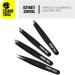 Segomo Tools 4 Piece Tweezer Set for Women - Precision Ingrown Hair Removal Kit with Flat, Angled, Slant & Pointed Tips - TW004 - Buy Online on SooperMarket.com