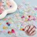 WLLHYF 480 Pcs 3D Nail Charms Assorted Colorful Multi Shapes Pearl Charms Heart Flower Bow Star Mixed Applique Cute Hollow Beads Manicure Decoration for Nail Art DIY Crafts Jewelry Accessories - Buy Online on SooperMarket.com