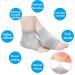 Aokbean Heel Socks - 2 Pairs Moisturizing Gel Socks for Dry Cracked Skin | Open Tip Silicone Foot Care for Men & Women (Black + Gray) - Buy Online on SooperMarket.com