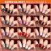 Teenitor Short Press On Nails - 12 Packs Glossy Square Fake Nails for Women with Adhesive Tabs and Nail Files - Buy Online on SooperMarket.com