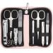 3 Swords Germany - brand quality 8 piece manicure pedicure grooming kit set in light pink fashion leather case in gift box - Made by 3 Swords LIGHT PINK - SYNTHETIC LEATHER