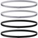 Elastic Sports Headbands Thick Non-Slip 4 Pack Headbands for Women Men