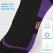 Cosmos Over the Calf Ski Socks - Warm Cotton Socks for Winter Sports (Black & Purple) - Buy Online on SooperMarket.com