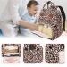 Leopard Print Diaper Bag Backpack | Multifunctional Maternity Bag for Baby Boys & Girls | Large Capacity Travel Nappy Bag - Buy Online on SooperMarket.com