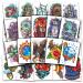 American Traditional Temporary Tattoos for Women Men Adults Kids   100 Pcs Pre-Cut Individual 2 x 2 Vintage Old School American Classic Tattoos Temporary Party Favors