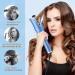 Auto Hair Curler with Large Rotating Barrel, 4 Temps, 3 Timer Settings - Blue - Buy Online on SooperMarket.com
